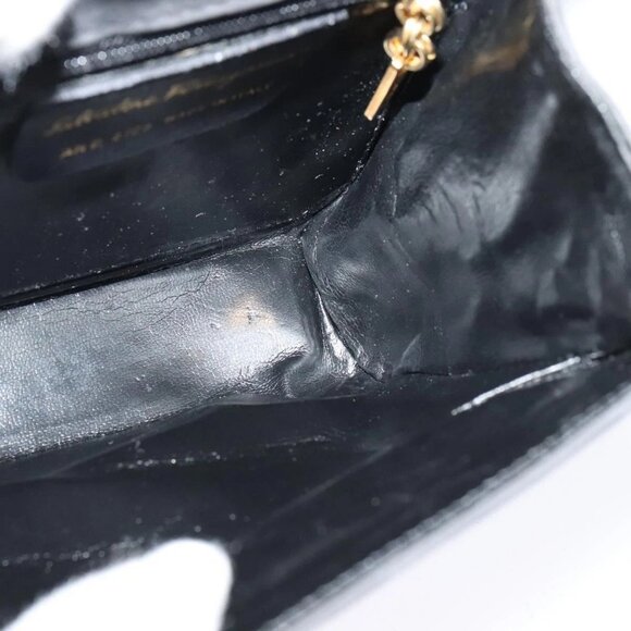 Salvatore Ferragamo Shoulder Bag Suede Gray Auth - Picture 13 of 16